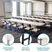 Vouwtafel Lifetime Wit Staal Plastic 183 x 91 x 76 cm - thumbnail