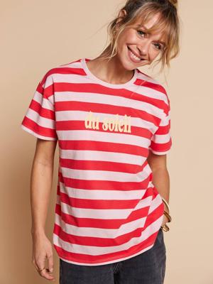 T-shirt met strepen "du soleil" rozenhout T-shirt met strepen "du soleil" rozenhout