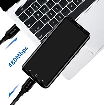 LogiLink USB 2.0 aansluitkabel, USB (type C) naar USB (type C) zwart, 1m