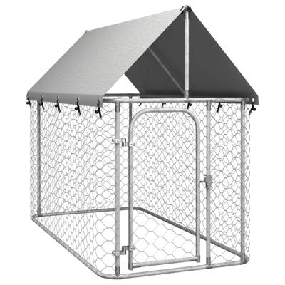 Hondenkennel voor buiten met dak 200x100x150 cm Hondenkennel voor buiten met dak 200x100x150 cm