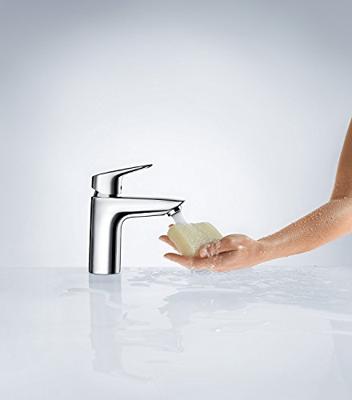 Hansgrohe Logiss wastafelkraan 100 met push open garnituur chroom 71107000 - thumbnail