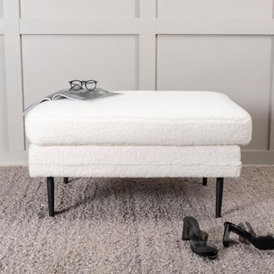 Nohr Hocker 'Tylan' Teddy, kleur Wit