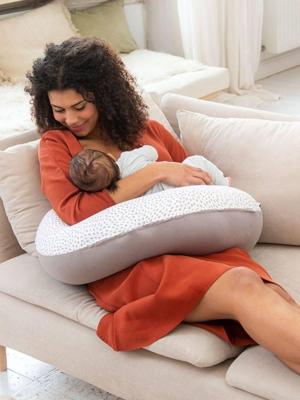 Zwangerschaps- en borstvoedingskussen DOOMOO Buddy risotto taupe
