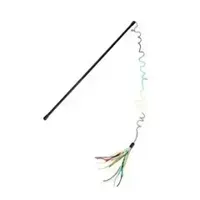 Beeztees Kattenhengel+regenboogst assorti 70cm - thumbnail