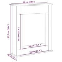 Haardombouw 75x20x87,5 cm bewerkt hout grijs sonoma eikenkleur - thumbnail