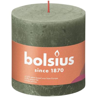 Bolsius shine rustiekkaars 100/100 fresh olive