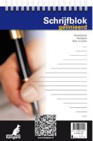 Schrijfblok A5 100vl kopspiraal lijn 5st - thumbnail