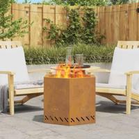 Vuurkorf Bruin 58 x 58 x 51 cm Cortenstaal - thumbnail