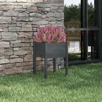 VidaXL Plantenbak 50x50x70 cm massief grenenhout grijs - thumbnail