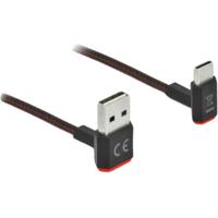 Delock USB-kabel USB 2.0 USB-A stekker, USB-C stekker 0.50 m Zwart 85275 - thumbnail