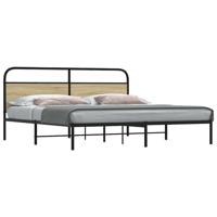 Bedframe zonder matras metaal sonoma eikenkleurig 193x203 cm - thumbnail