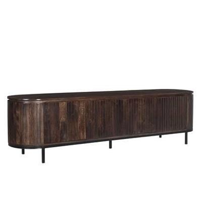 Livingfurn TV-meubel 'Noor' Mangohout, 210cm, kleur Walnoot