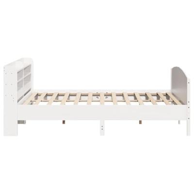 Bedframe zonder matras massief grenenhout wit 200x200 cm