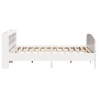 Bedframe zonder matras massief grenenhout wit 200x200 cm - thumbnail