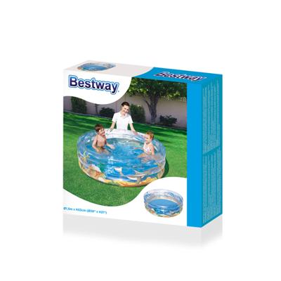 Bestway Opblaasbaar Zwembad 3 Ringen Transparant Tropisch 150x53 cm +6 Jaar Tuin 51045 - thumbnail
