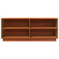 VidaXL Schoenenkast 110x34x45 cm massief grenenhout wasbruin - thumbnail