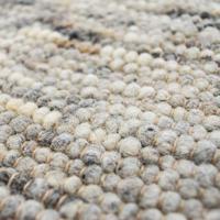 Tapeso Wollen vloerkleed handweef Ylva - grijs - 90x160 cm - thumbnail