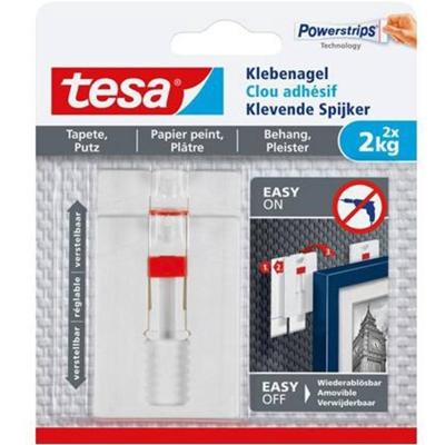 Klevende spijker tesa behang pleister 2kg verstelb | 8 stuks