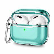 AirPods Pro / AirPods Pro 2 hoesje - TPU - Split series - Groen + Zilver (transparant) AirPods Pro / AirPods Pro 2 hoesje - TPU - Split series - Groen + Zilver (transparant)