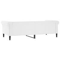 Slaapbank 90x200 cm kunstleer wit - thumbnail