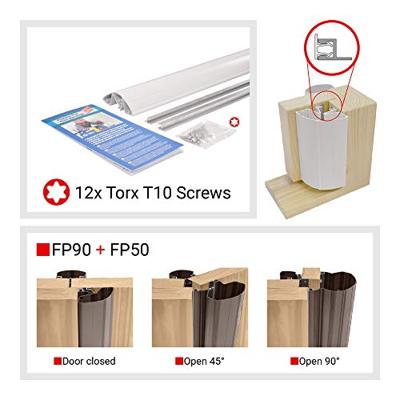 Ellen vingerbeschermingsprofiel - Finprotect Plus 5090 - 198cm - wit RAL9010