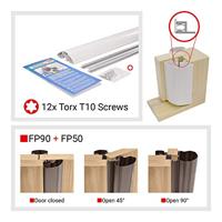 Ellen vingerbeschermingsprofiel - Finprotect Plus 5090 - 198cm - wit RAL9010 - thumbnail