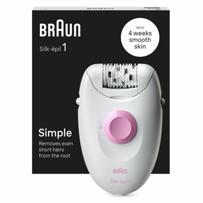 Braun SE1-000 Silk-Epil 1 Epilator Wit/Roze Braun SE1-000 Silk-Epil 1 Epilator Wit/Roze
