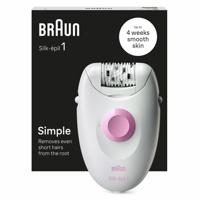 Braun SE1-000 Silk-Epil 1 Epilator Wit/Roze - thumbnail