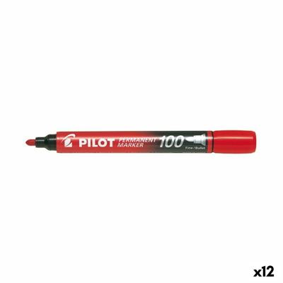 Permanente markeerstift Pilot SCA-100 Rood (12 Stuks) Permanente markeerstift Pilot SCA-100 Rood (12 Stuks)
