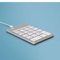 R-GO Tools Numpad Break Numeriek toetsenbord Kabelgebonden Ergonomisch Wit - thumbnail