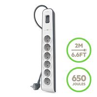 Stopcontactenstrip 6 Tomas met Interruptor Belkin BSV603vf2M - thumbnail
