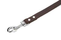 Hondenriem van leer 165cm x 20mm bruin - thumbnail