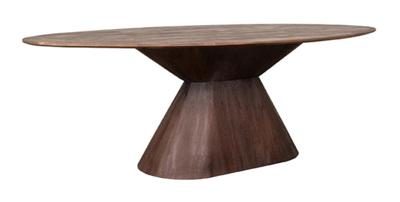 LABEL51 Ovale Eettafel 'Jagger' Espresso Mangohout, 200 x 110cm