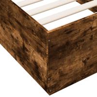 Bedframe bewerkt hout gerookt eikenkleurig 75x190 cm - thumbnail