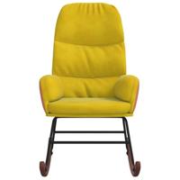 Schommelstoel fluweel geel - thumbnail