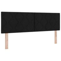 Boxspringbed met matras met matras Zwart 140 x 200 cm Stof - thumbnail