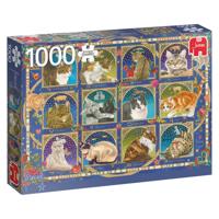 Jumbo puzzel horoscoop - katten 1000pcs - thumbnail