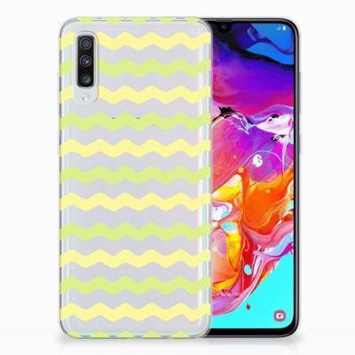 Samsung Galaxy A70 | TPU bumper | Waves Yellow