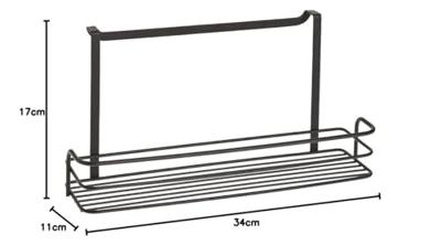 Metaltex Badkamerrekje 34x11x17 cm Zwart