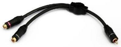 Monacor CBA-30/SW Audio Adapterkabel [1x Cinch-stekker - 2x Cinch-koppeling] 0.25 m