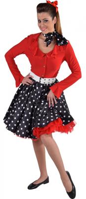 Rock 'n roll rok zwart-wit