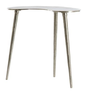 Light & Living Organische Bijzettafel 'Linos' 53 x 30cm, kleur Nikkel