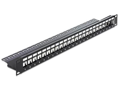 Delock 43277 19 Keystone patchpaneel 24 poorten zwart Delock 43277 19 Keystone patchpaneel 24 poorten zwart