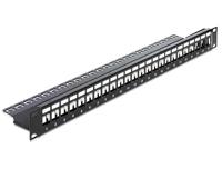 Delock 43277 19 Keystone patchpaneel 24 poorten zwart - thumbnail