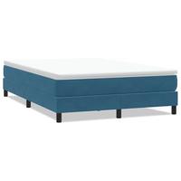 Boxspring zonder matras fluweel donkerblauw 140x220 cm - thumbnail