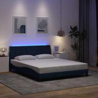 Bedframe zonder matras "Hanko" stof blauw 160x200 cm - thumbnail