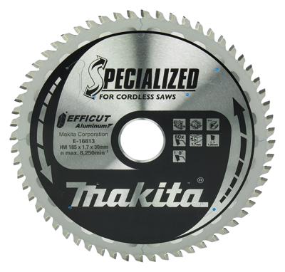 Makita Accessoires Cirkelzaagblad Aluminium | Efficut | 185x30mm 60T 0g - E-16813 E-16813
