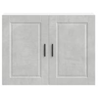 Keukenwandkast Porto bewerkt hout betongrijs - thumbnail