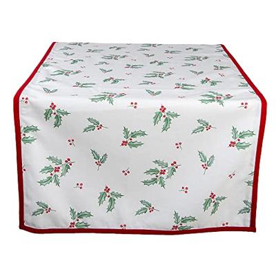 Clayre & Eef Tafelloper Kerst 50x140 cm Wit Rood Katoen Rechthoek Clayre & Eef Tafelloper Kerst 50x140 cm Wit Rood Katoen Rechthoek