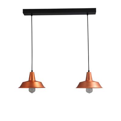 Masterlight Roodkoperen eettafellamp retroIndustria 2x25 - 2545-55-55-S-70-2